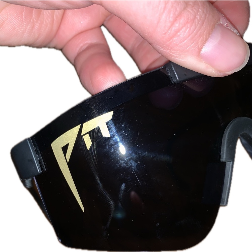 Pit Viper Wrap Around Black Smoke Lens Speckle Shades Glasses - Picture 2 of 8